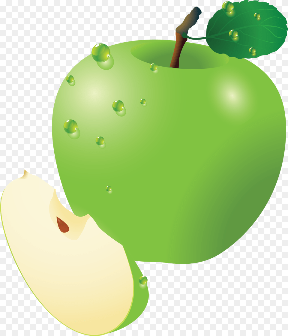 Apple Images For Download Green Apple Slices Cartoon, Food, Fruit, Plant, Produce Png Image