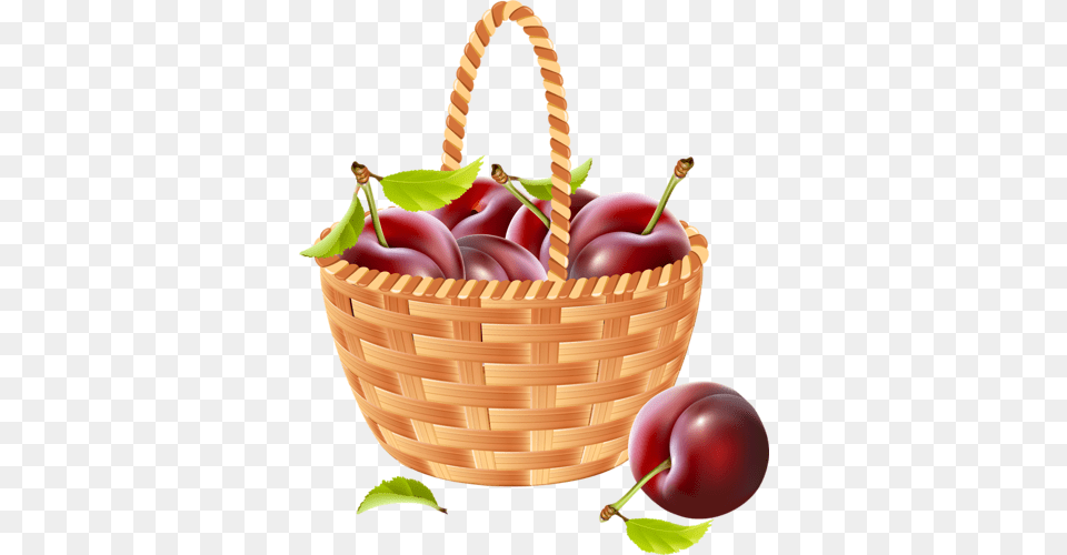 Apple In The Basket Vector, Produce, Plant, Fruit, Food Free Png