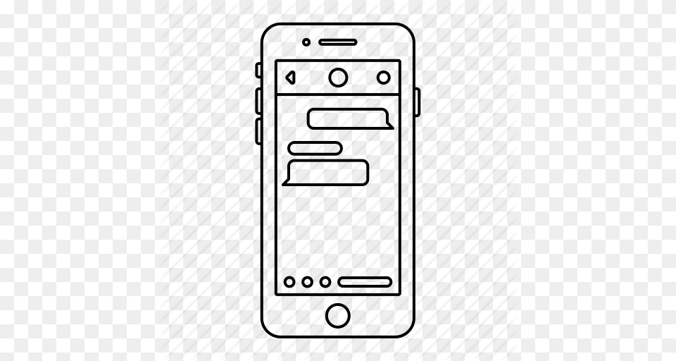 Apple Ios Iphone Messages Mobile Phone Screen Icon, Electronics, Mobile Phone Png Image
