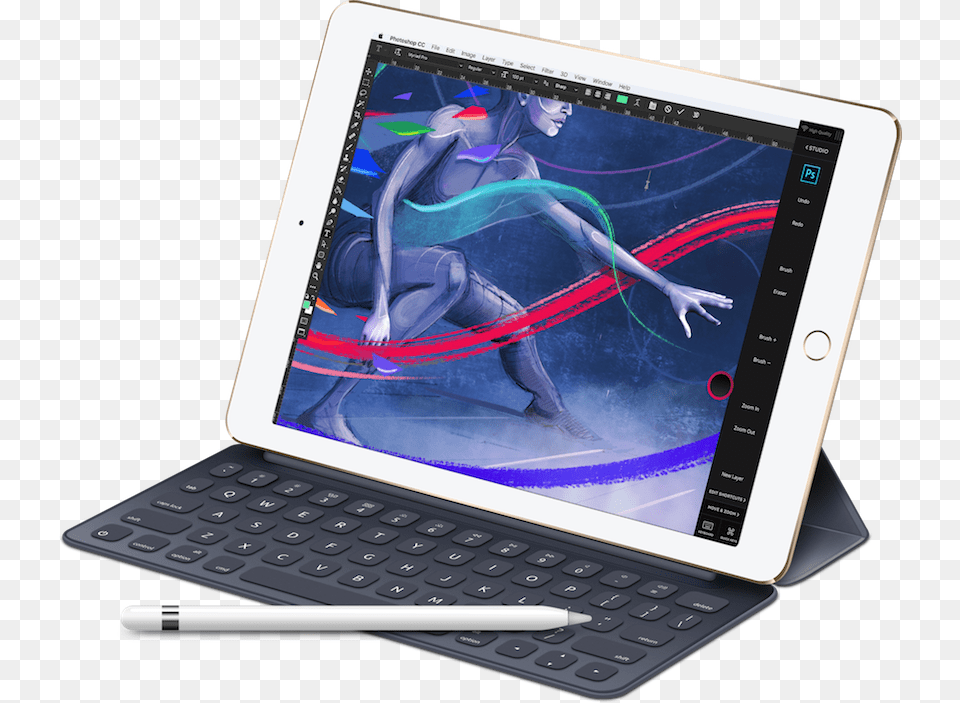 Apple Ipad Pro Drawing Tablet, Computer, Electronics, Tablet Computer, Adult Png