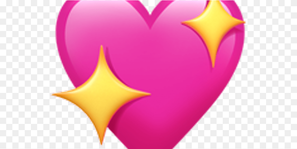 Apple Iphone Clipart Picsart Transparent Heart Sparkle Pink Heart Emoji, Balloon, Symbol Png Image