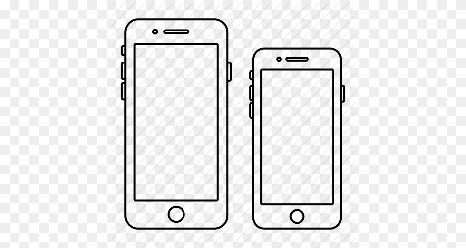 Apple Iphone Mobile Phone Plus Screen Smartphone Icon, Electronics, Mobile Phone Png Image