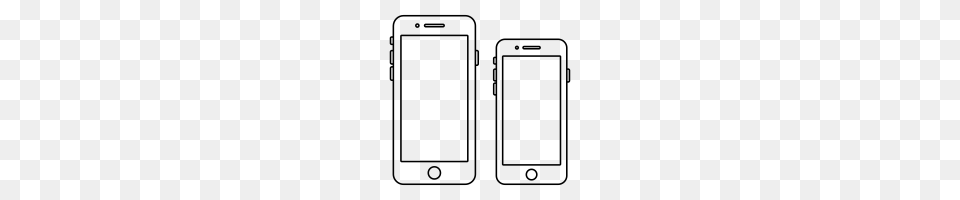 Apple Iphone Outline Collection Noun Project, Gray Free Png Download