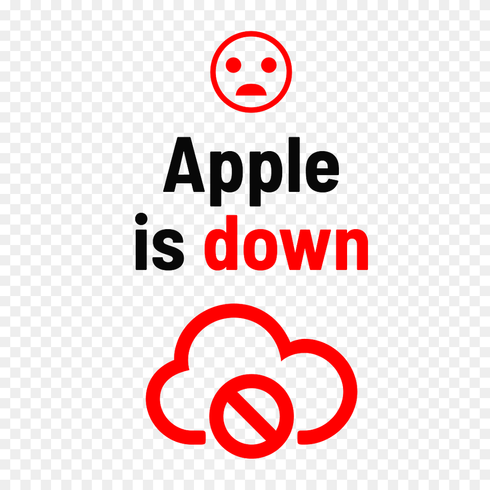Apple Is Down Sign, Logo, Symbol Free Png Download