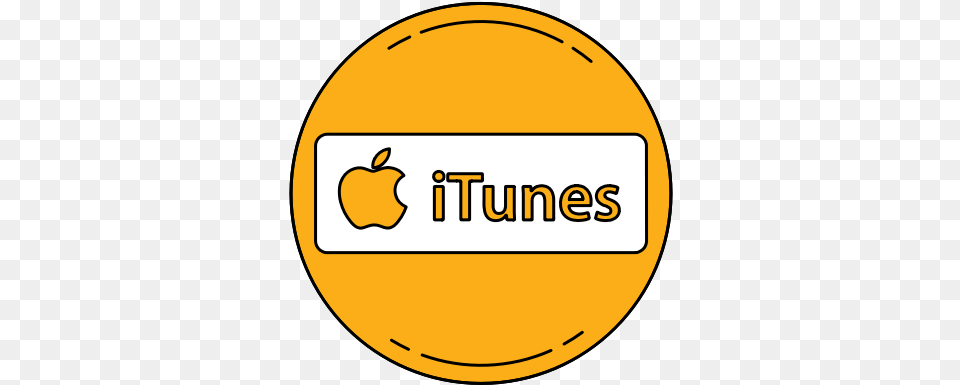 Apple Itunes Logo Orange Icon Circle, Sticker, Badge, Symbol, Disk Free Transparent Png