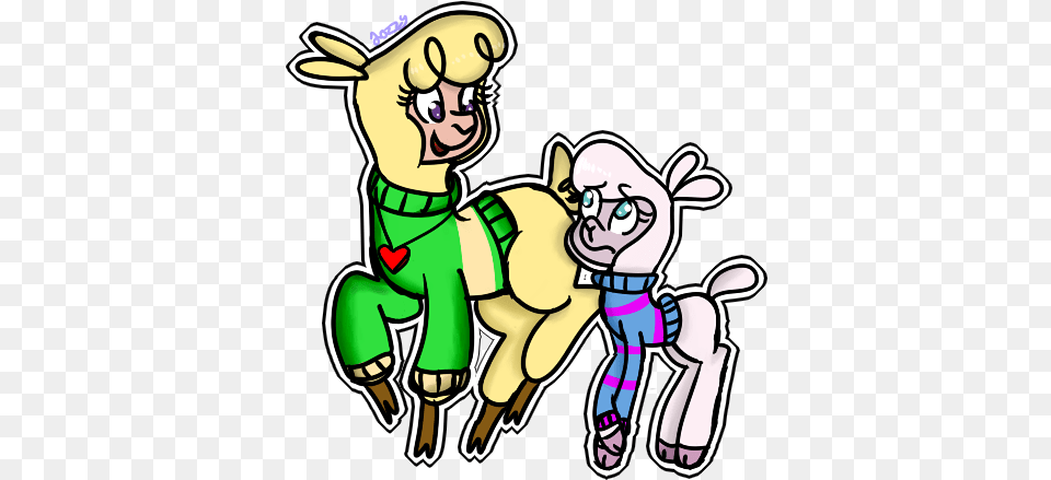 Apple Jazzy Chara Community Related Frisk Lamb Sheep, Cartoon, Book, Comics, Publication Free Png Download