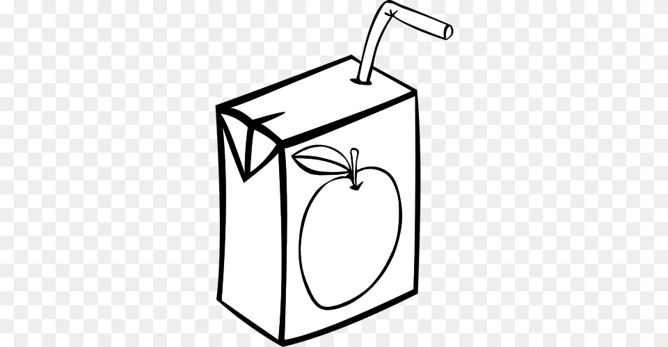 Apple Juice Box Vector Stencil, Bag, Food, Fruit Png Image