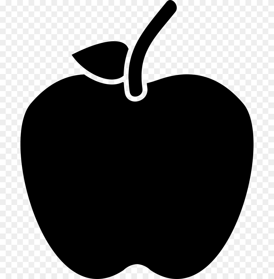 Apple Leaf Black And White, Food, Fruit, Plant, Produce Free Png