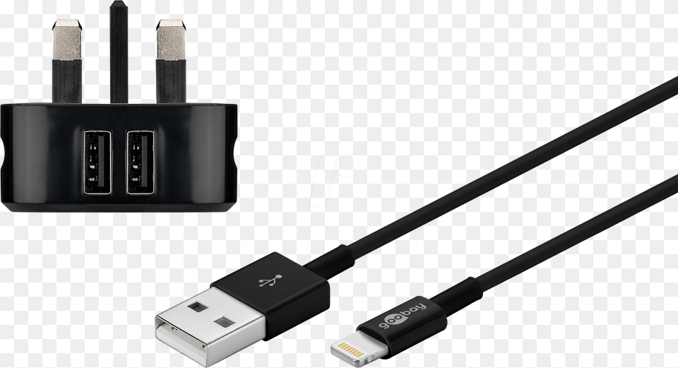 Apple Lightning Charging Kit Goobay Micro Usb Power Supply, Adapter, Electronics, Cable, Smoke Pipe Png Image