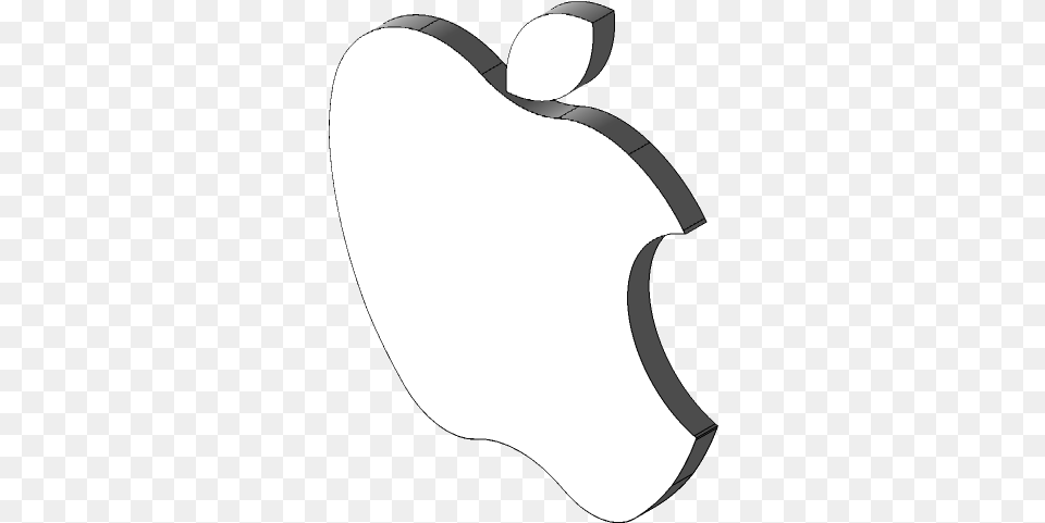 Apple Logo 3d Cad Model Library Grabcad Line Art, Food, Fruit, Plant, Produce Free Png Download