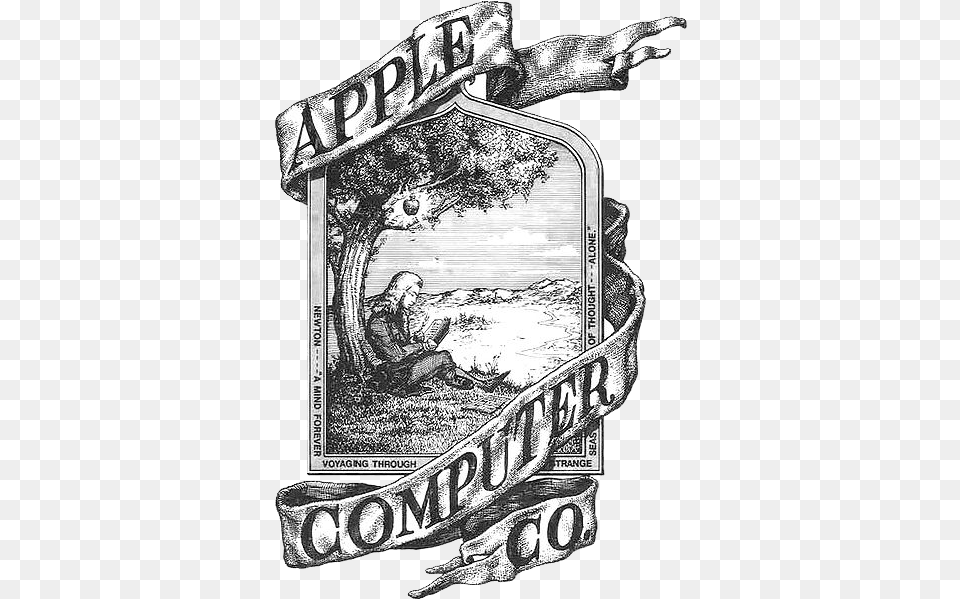 Apple Logo Apple Computers First Logo, Advertisement, Baby, Person, Poster Free Transparent Png