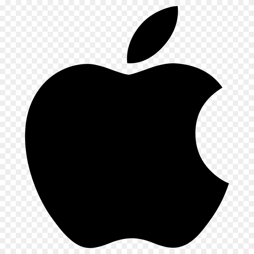 Apple Logo Black, Gray Free Png