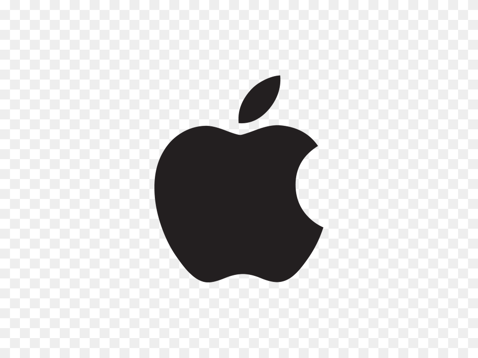 Apple Logo Black, Food, Fruit, Plant, Produce Free Png Download