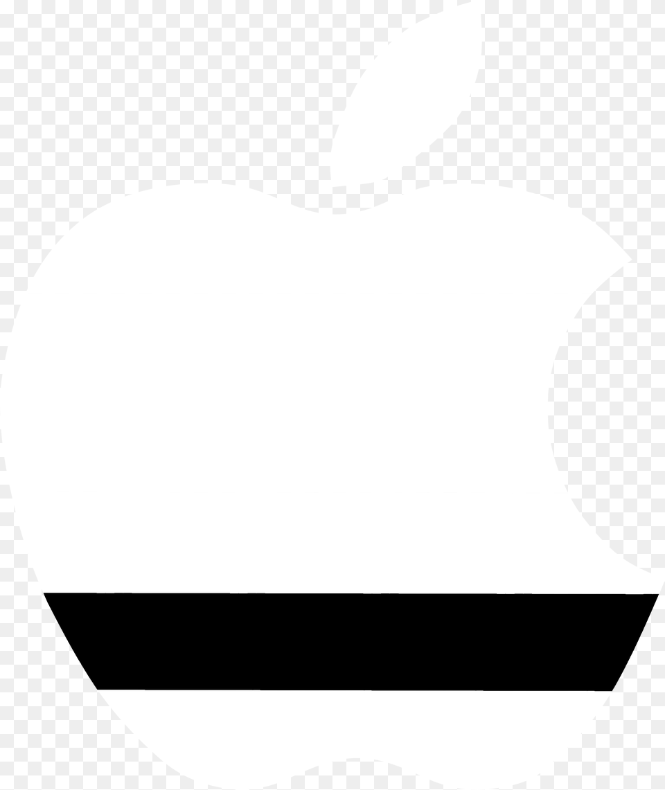 Apple Logo Black And White, Food, Fruit, Plant, Produce Free Png Download