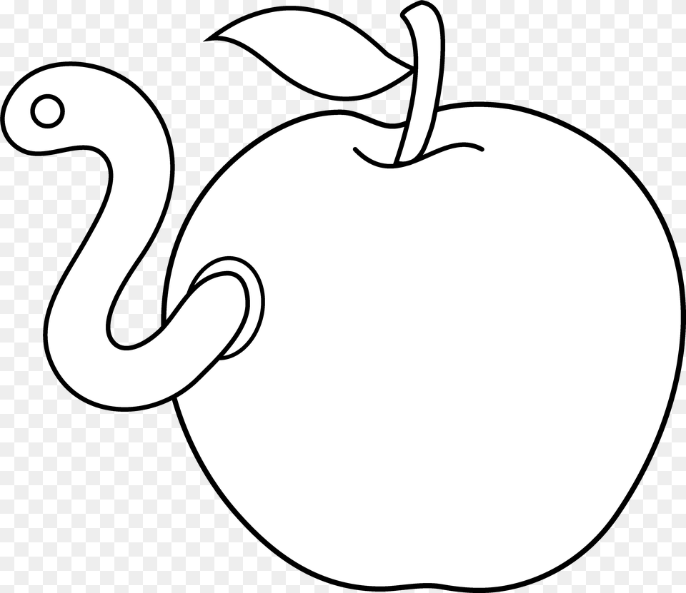 Apple Logo Clipart Clip Art Library Cartoon Apple Black And White, Astronomy, Moon, Nature, Night Free Transparent Png