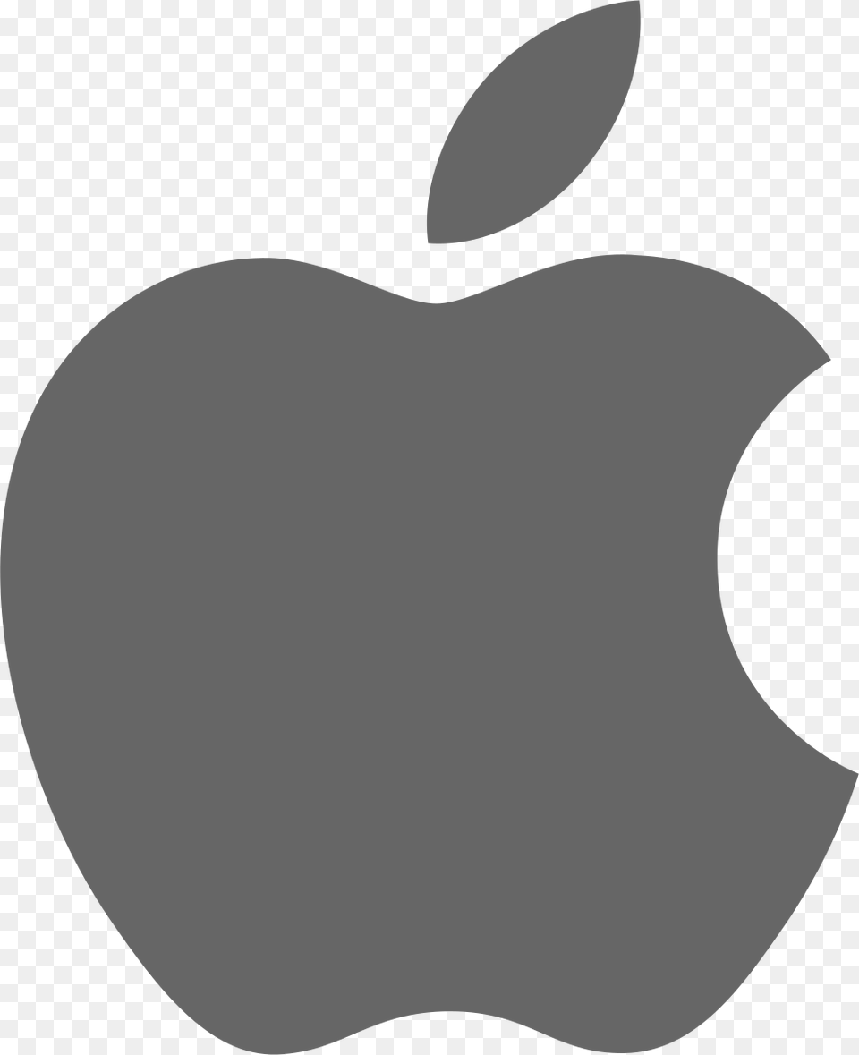 Apple Logo Dark Grey, Food, Fruit, Plant, Produce Png