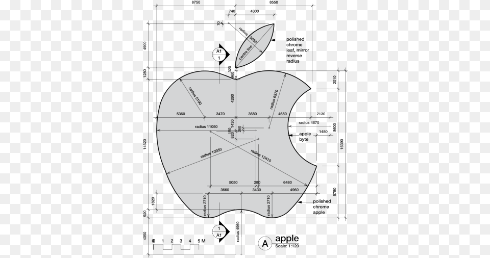 Apple Logo Design Apple Logo Cad, Cad Diagram, Diagram, Chart, Plot Free Transparent Png