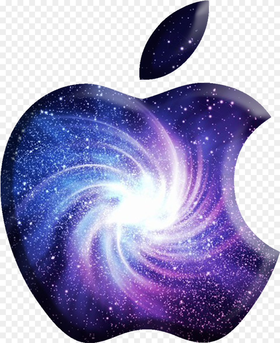 Apple Logo Galaxy Clipart Background Space Picture Of The Galaxy, Nature, Night, Outdoors, Flare Free Png Download