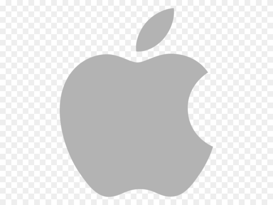 Apple Logo Grey, Food, Fruit, Plant, Produce Free Png