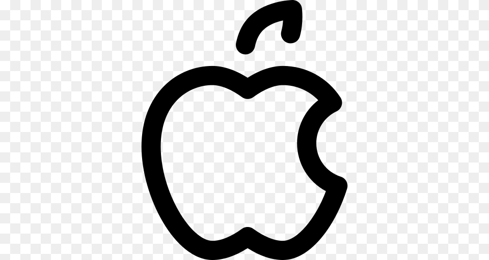 Apple Logo Icon, Gray Free Png