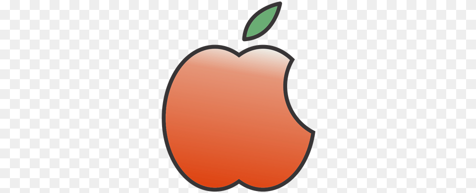 Apple Logo Icon Of Colored Outline Style Available In Svg Clip Art, Food, Fruit, Plant, Produce Free Png