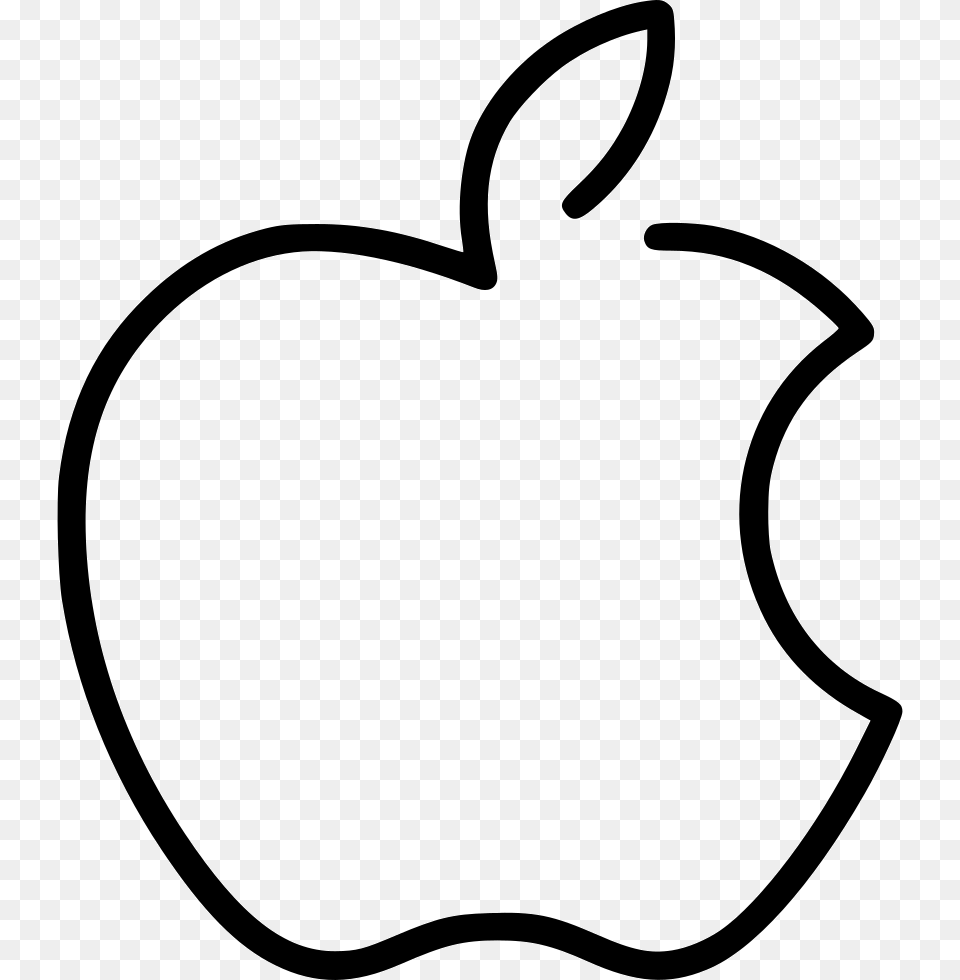 Apple Logo Line Art, Food, Fruit, Plant, Produce Png