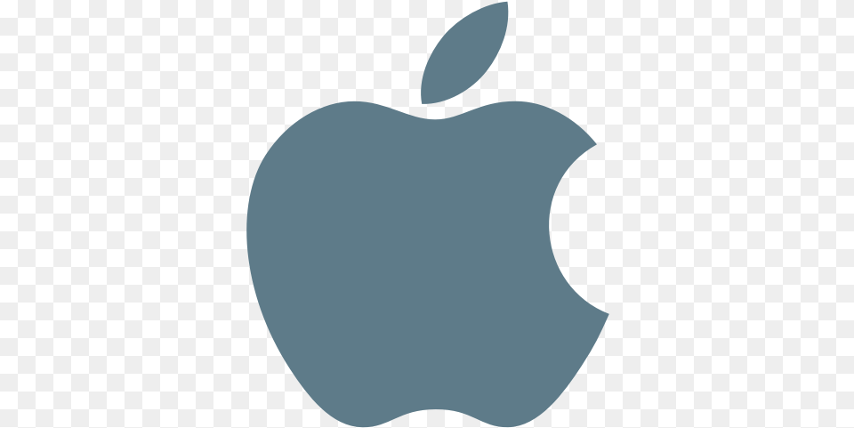 Apple Logo Social Media Icon Blue Apple Logo Emoji, Plant, Produce, Fruit, Food Free Png Download