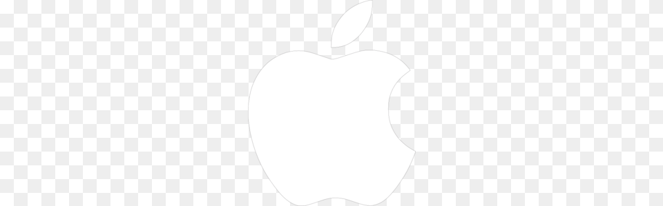 Apple Logo Solid White, Food, Fruit, Plant, Produce Png