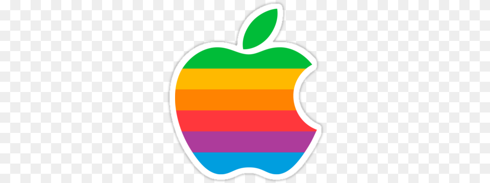 Apple Logo Sticker Retro Apple Logo Free Png Download