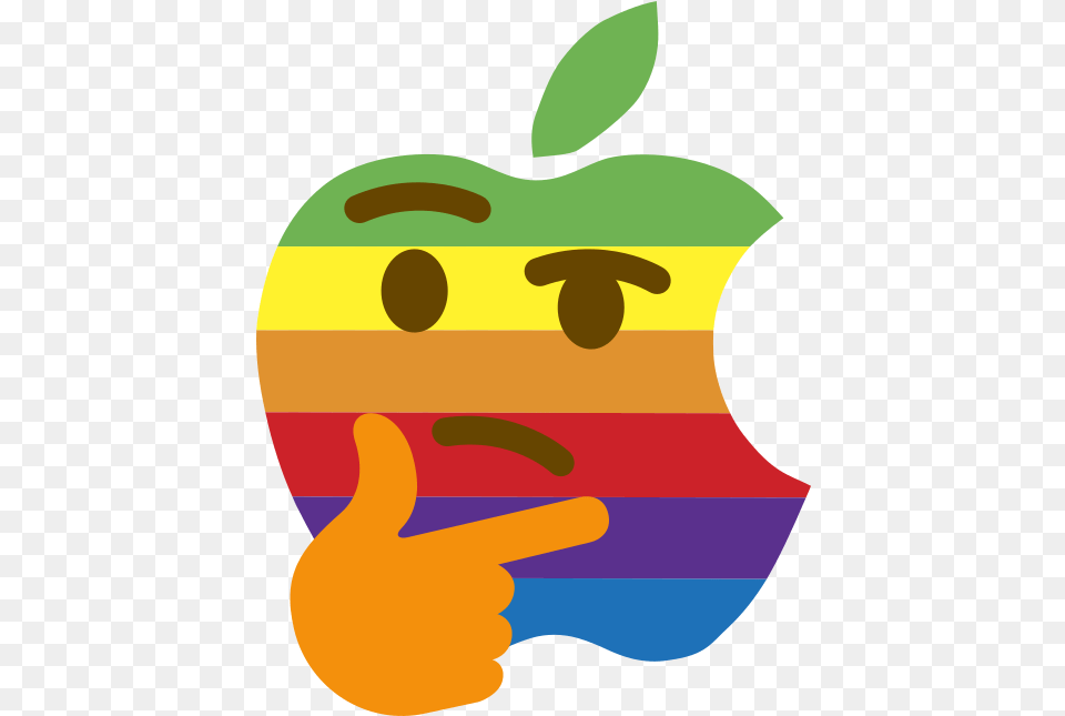 Apple Logo Think Different Clip Art Thinking Apple Logo, Body Part, Finger, Hand, Person Png