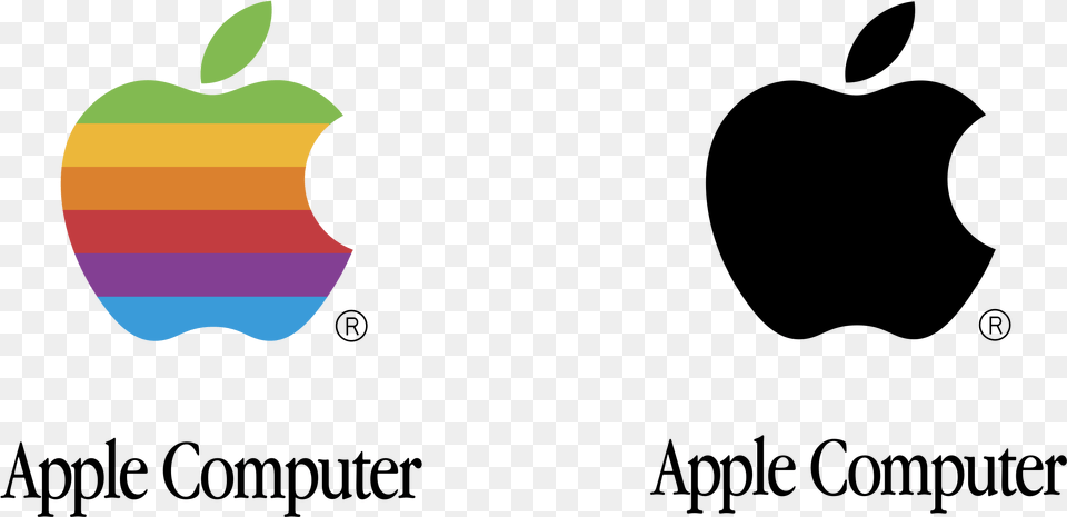 Apple Logo Transparent First Logo Of Apple, Food, Fruit, Plant, Produce Free Png