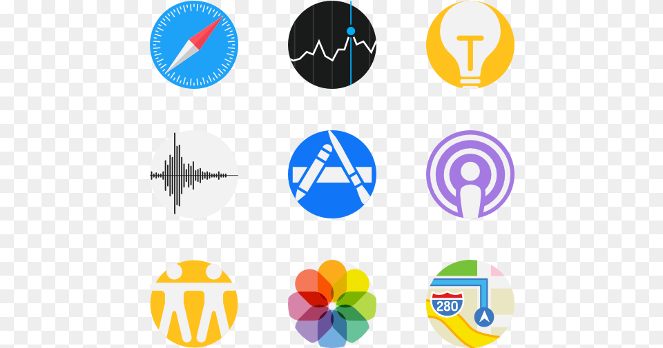 Apple Logos Circle, Light Free Png Download