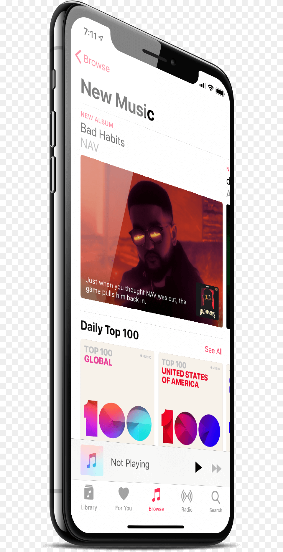 Apple Music Gets Updated Browse Tab Smartphone, Phone, Electronics, Mobile Phone, Adult Png Image