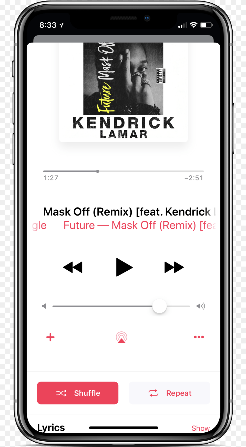 Apple Music On Iphone X, Mobile Phone, Electronics, Phone, Person Free Transparent Png