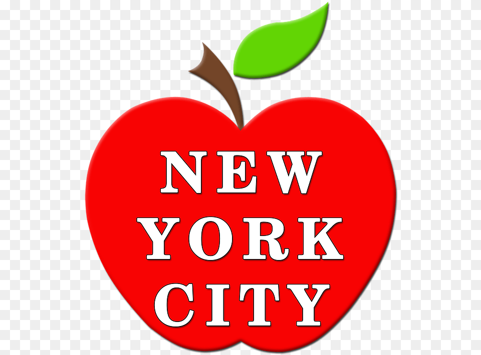 Apple New York Ny Manhattan The Football Federation Of Kosovo, Leaf, Plant, Text, Food Free Png Download