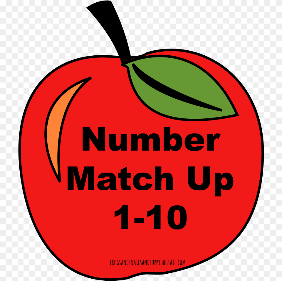 Apple Number Match Up Activity Match Number To Number For Kids, Advertisement, Food, Fruit, Plant Free Png