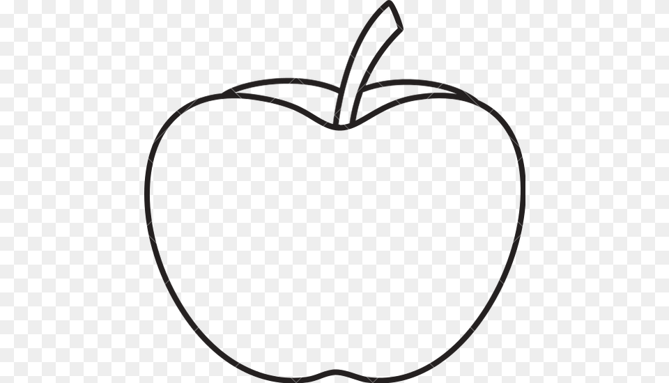 Apple Outline Apple Outline Without Leaf, Blackboard, Bow, Weapon Png