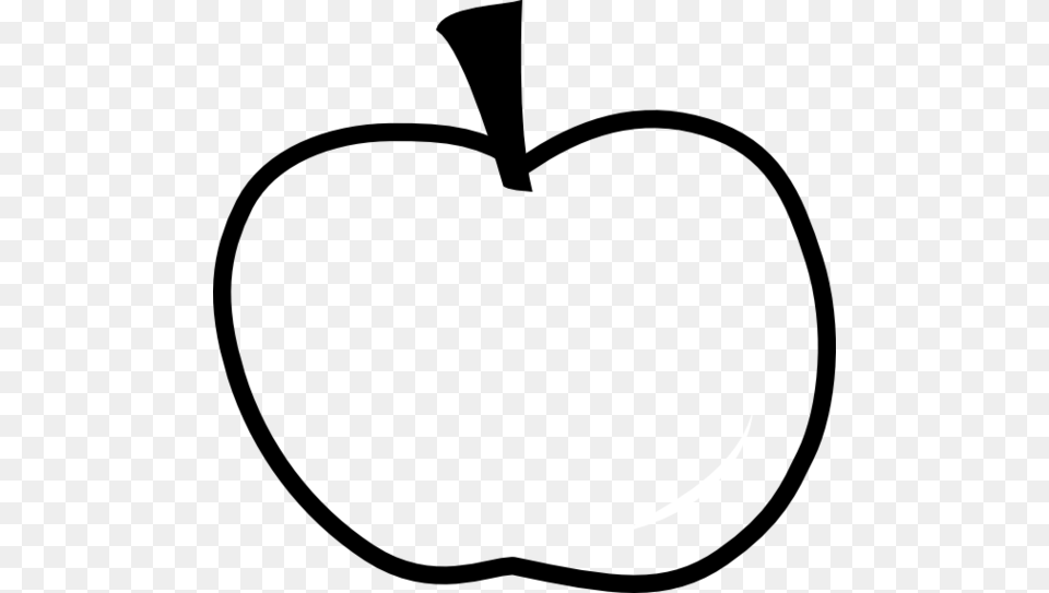 Apple Outline Clip Art, Nature, Night, Outdoors, Astronomy Free Png Download