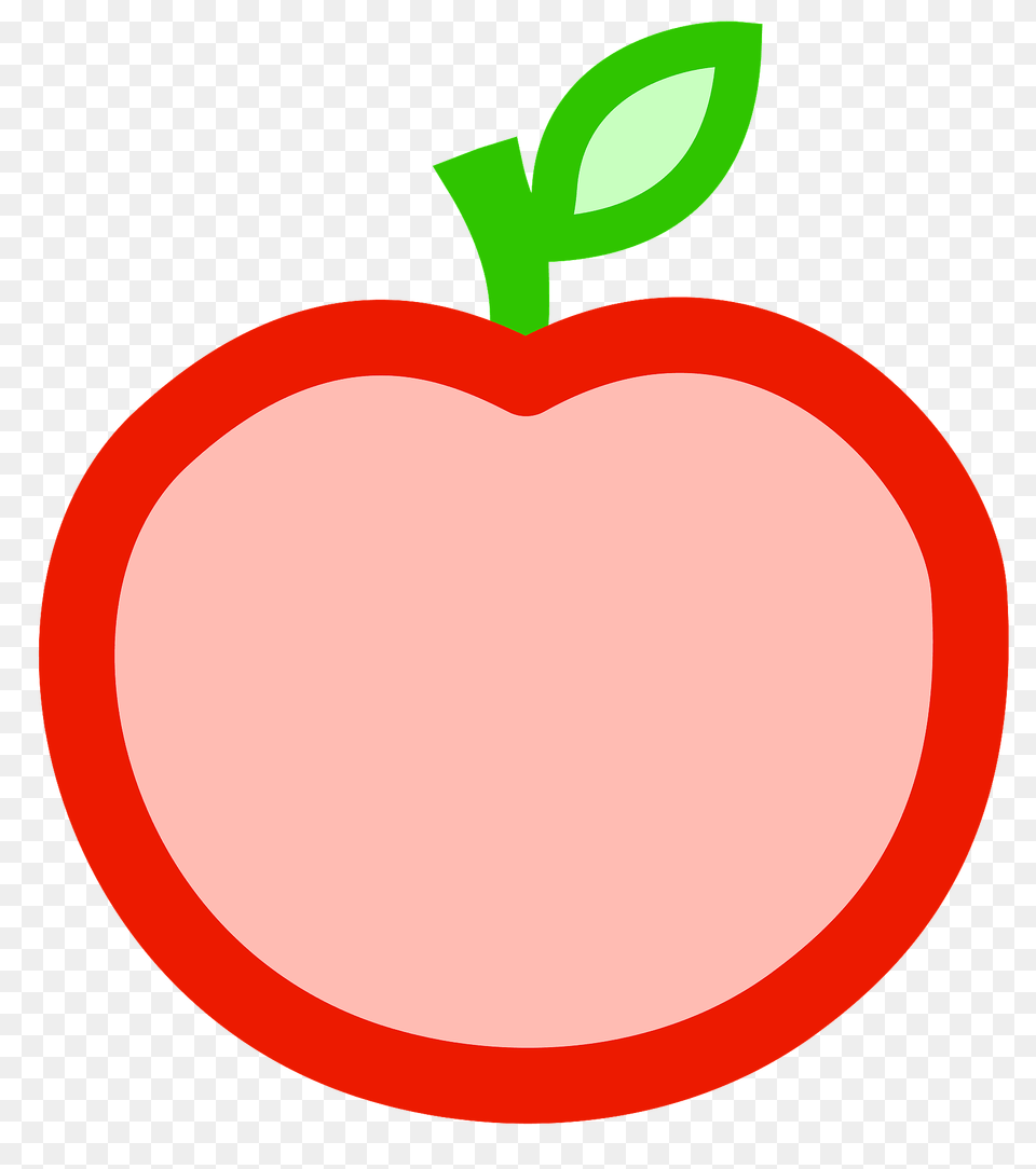 Apple Outline Clipart, Food, Fruit, Plant, Produce Free Png Download
