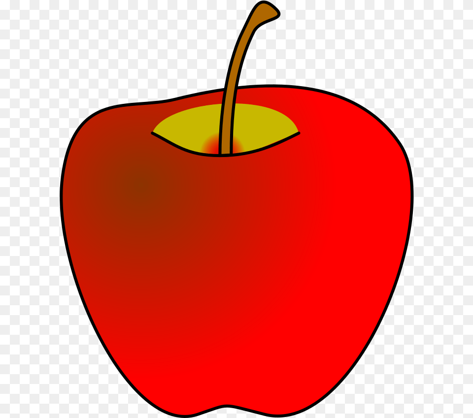 Apple Outline Svg Clip Art For Web Red Apple, Food, Fruit, Plant, Produce Png Image