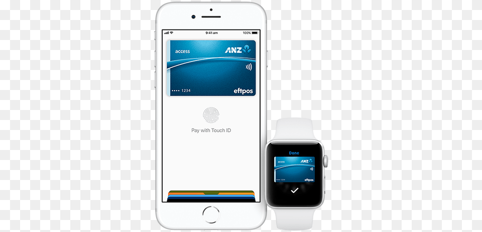 Apple Pay Eftpos Anz Bank Apple Pay With Anz, Electronics, Mobile Phone, Phone, Wristwatch Png Image