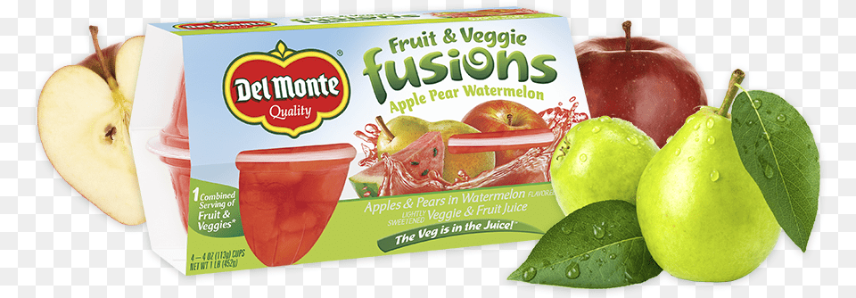 Apple Pear Watermelon Del Monte Fusions Monte, Food, Fruit, Plant, Produce Free Png Download