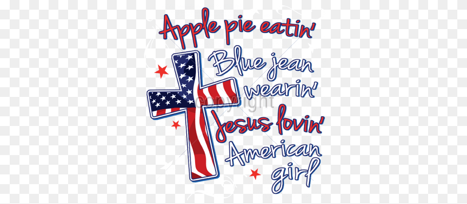 Apple Pie American Girl Cross, American Flag, Flag, Advertisement, Poster Png Image