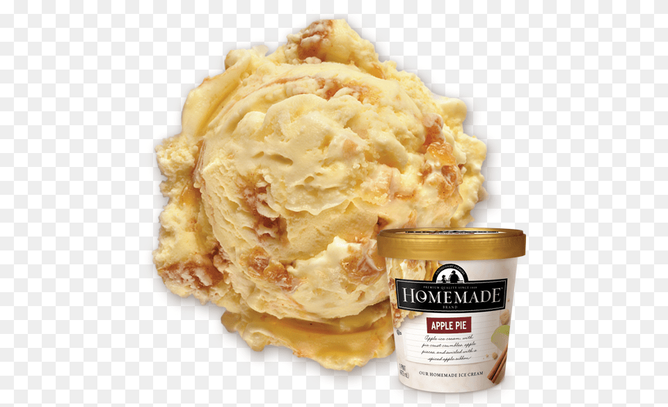 Apple Pie Ice Cream Brands, Dessert, Food, Ice Cream, Cup Png Image