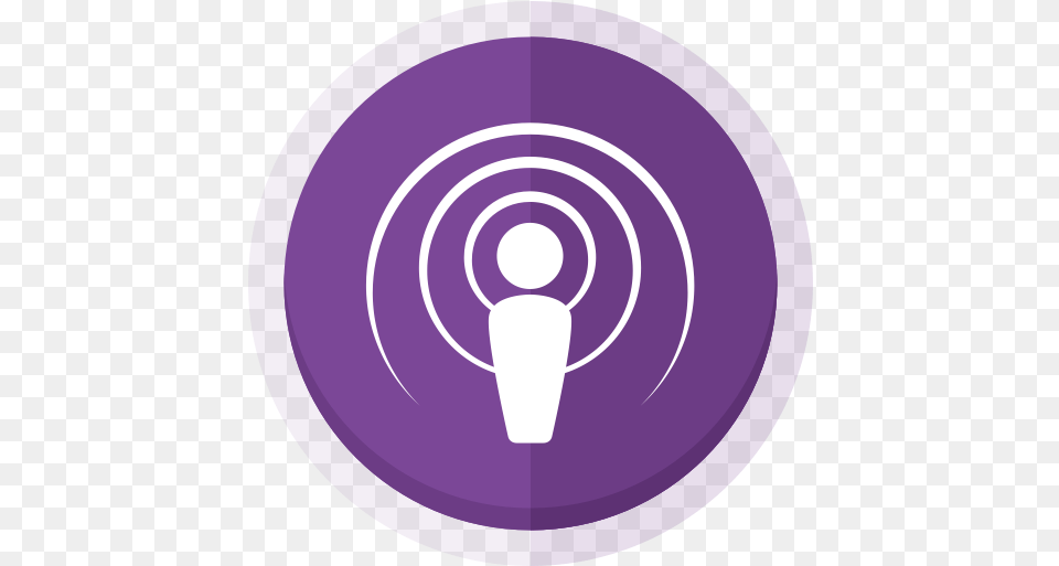 Apple Podcast Apple Podcast Icon, Purple, Disk, Spiral Png Image