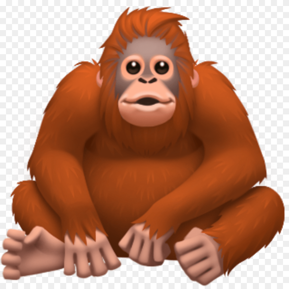 Apple Previews New Emoji Ahead Of World Day Orangutan Emoji, Baby, Person, Animal, Mammal Free Transparent Png