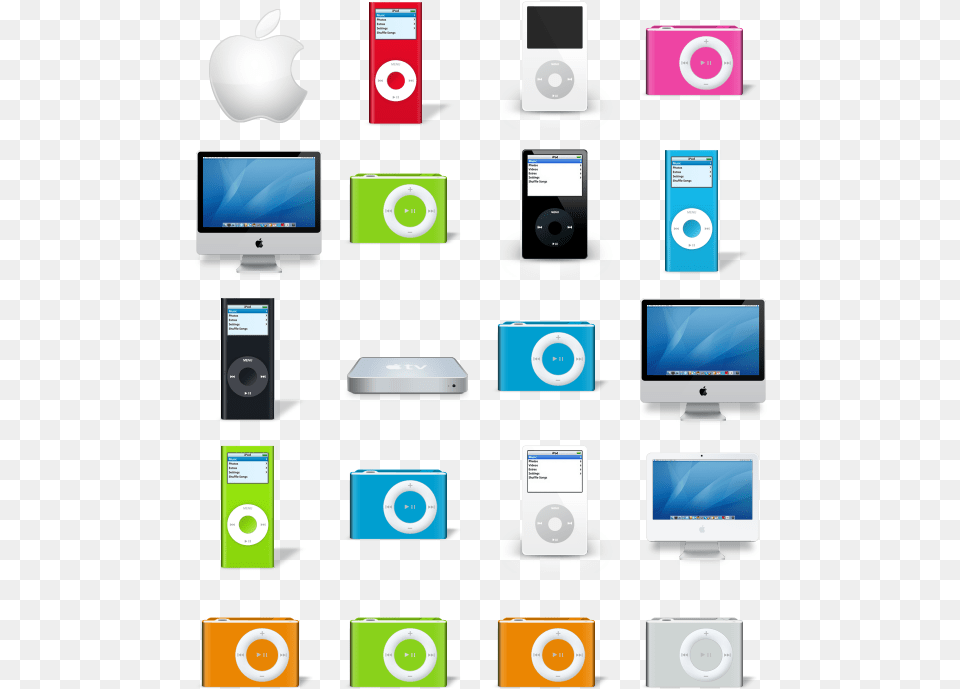 Apple Products Clipart Banner Black And White Library Apple Products Icons, Electronics, Ipod, Ipod Shuffle, Computer Hardware Png Image