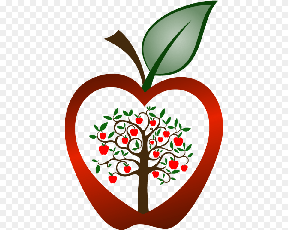 Apple Puns For Teachers Clip Art Apple Tree Black And White, Plant, Leaf, Produce, Food Free Png