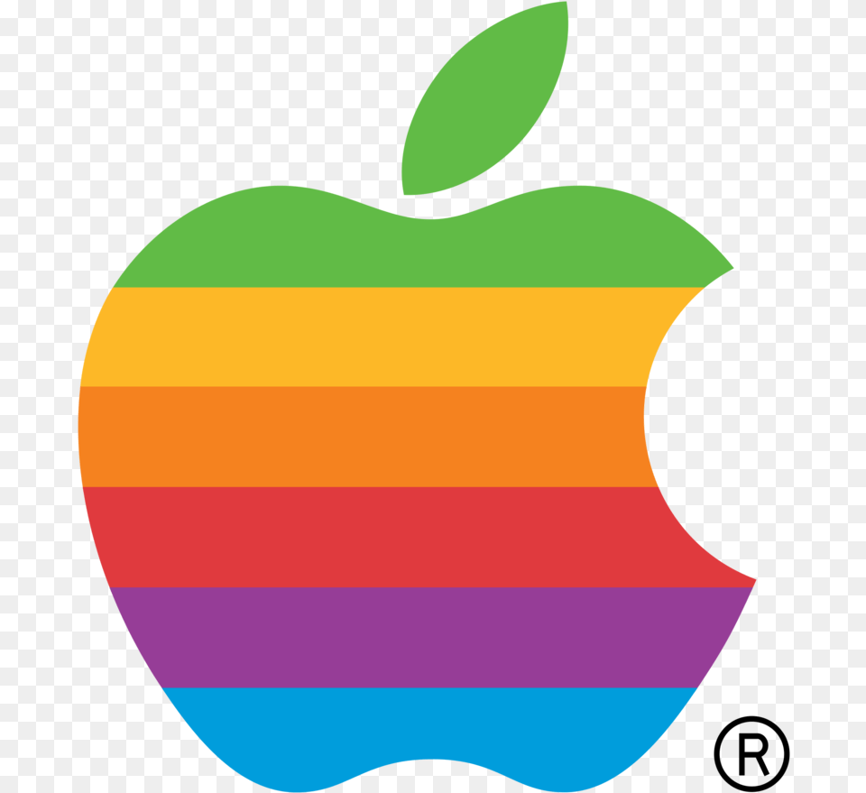 Apple Rainbow Rainbow Apple Logo, Food, Fruit, Plant, Produce Free Transparent Png