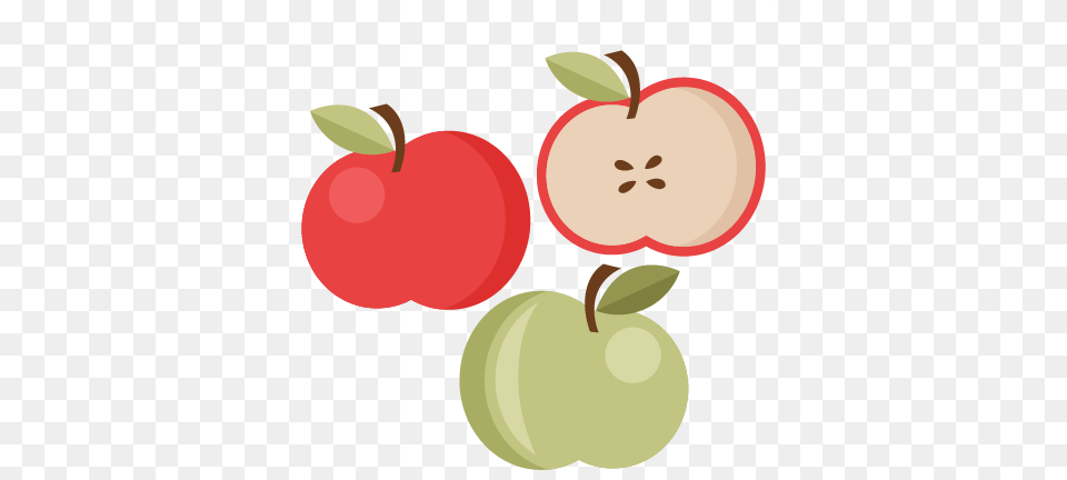 Apple Set Cutting Apple Cute, Food, Fruit, Plant, Produce Png Image